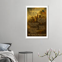 Framed print honoring the voices of the American Revolution, ready to hang.