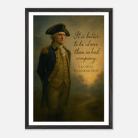 Framed portrait of George Washington, father of a nation, ready to hang.