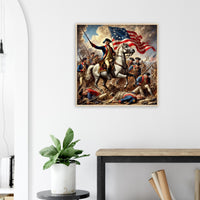 Framed print of Washington's triumph, ready to hang.