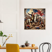 Framed print of Washington's triumph, ready to hang.