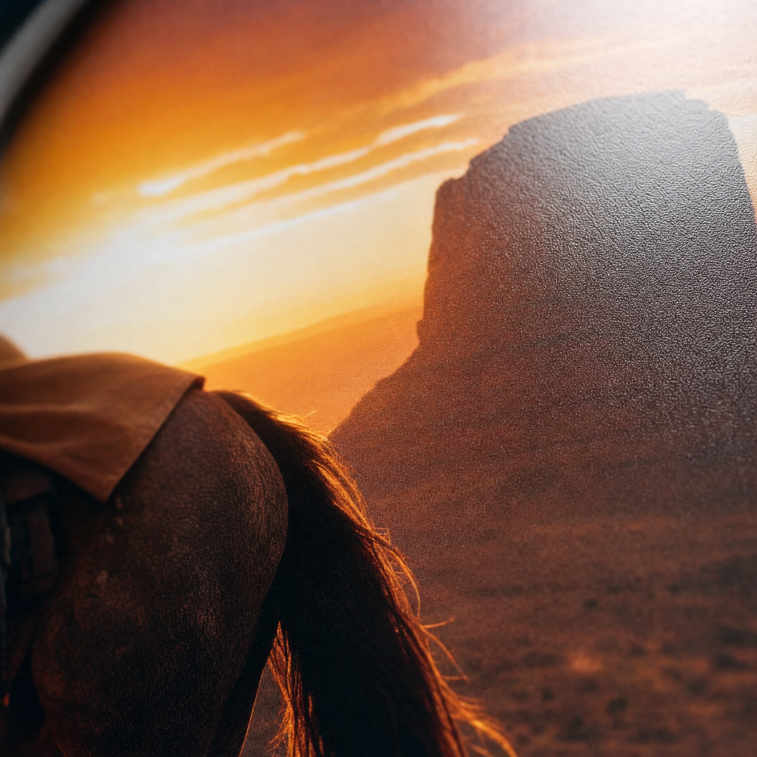 Into the Dusk print, close-up of the premium semi-glossy fine-art paper surface.