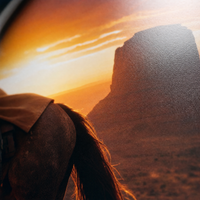 Into the Dusk print, close-up of the premium semi-glossy fine-art paper surface.